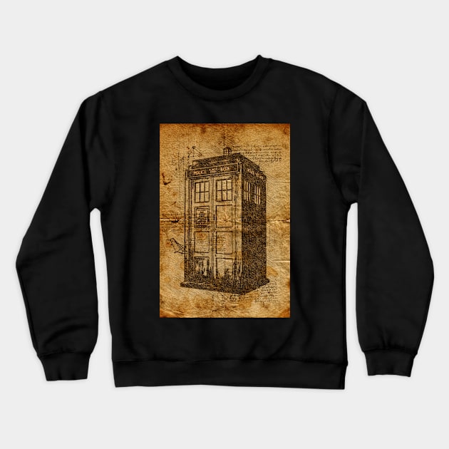 Old time machine Crewneck Sweatshirt by ZuleYang22